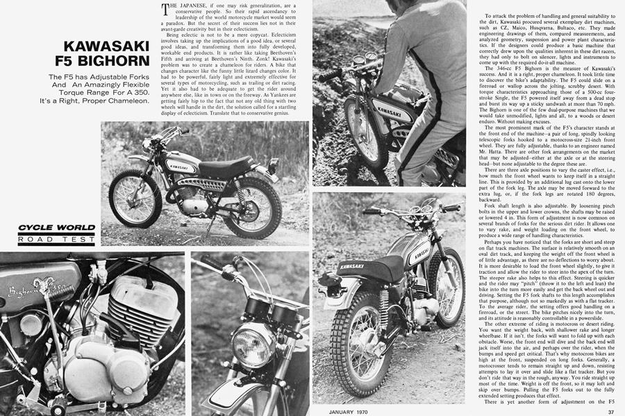 70カンカンページ Kawasaki F5 Bighorn | Cycle World | JANUARY 1970