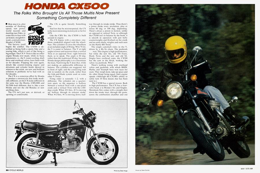 Honda Cx500 | Cycle World | MAY 1978