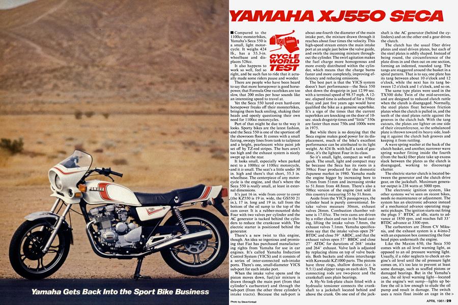 Yamaha Xj550 Seca | Cycle World | APRIL 1981