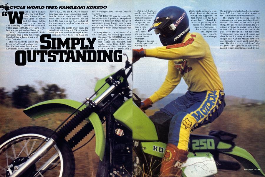 Kawasaki Kdx250 | Cycle World | NOVEMBER 1983