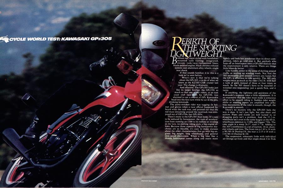 Kawasaki Gpz305 | Cycle World | NOVEMBER 1983