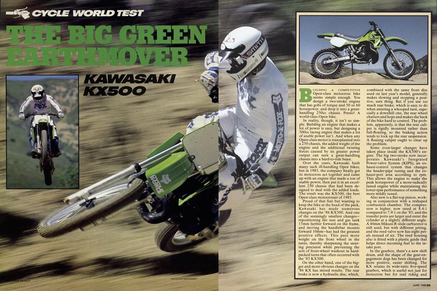 The Big Green Earthmover | Cycle World | JUNE 1986