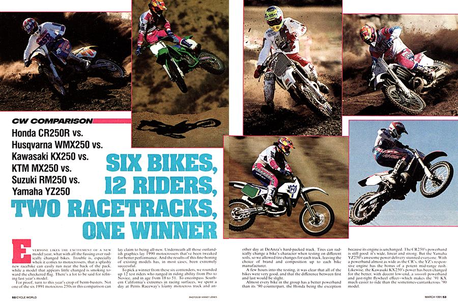 Six Bikes, 12 Riders, Two Racetracks, One Winner