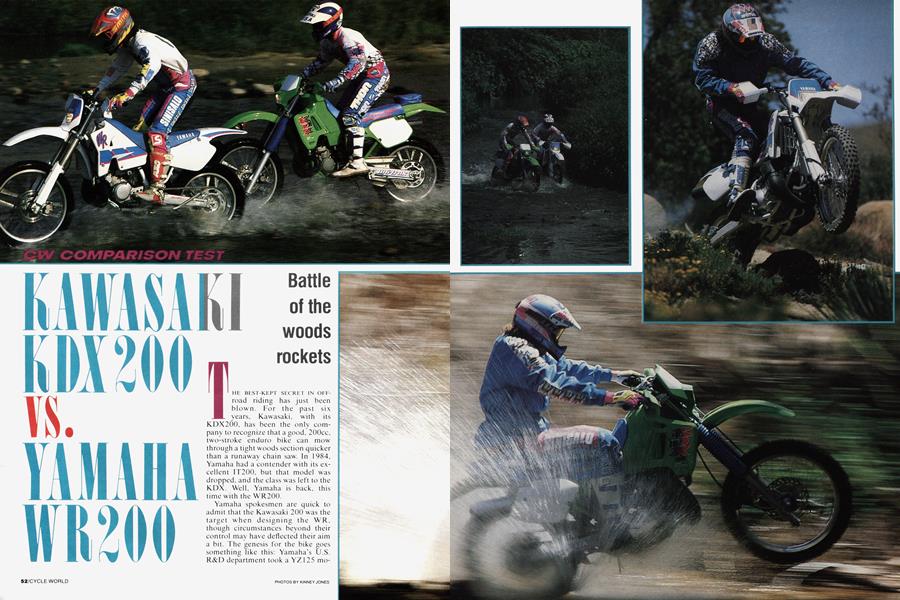 Kawasaki Kdx200 Vs. Yamaha Wr200