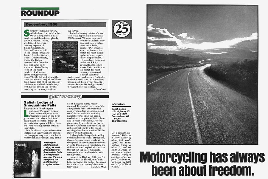 Cw 25 Years Ago December, 1966