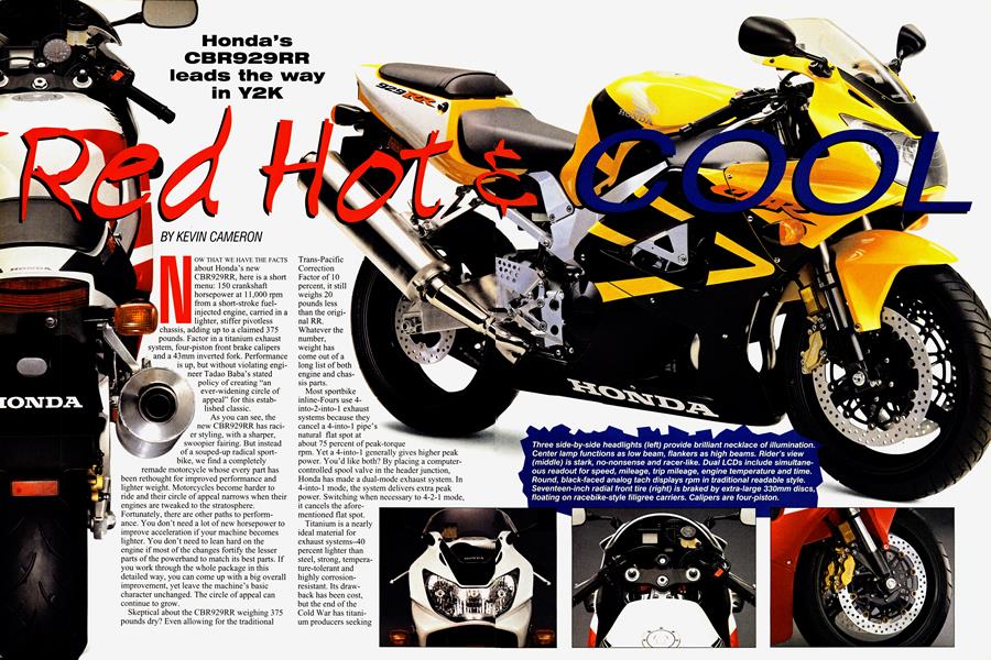 Honda's Cbr929rr Leads the Way In Y2k