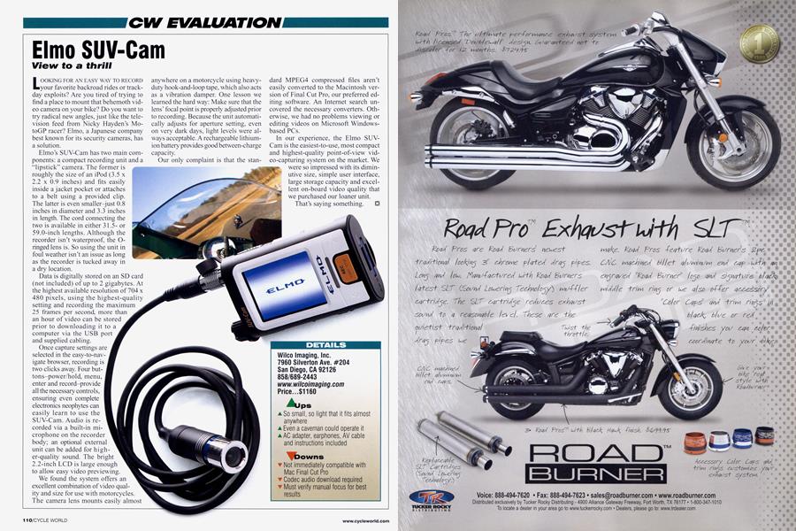 Elmo Suv-Cam | Cycle World | APRIL 2007