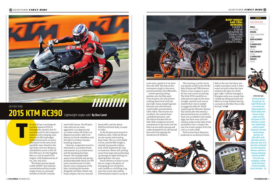 2015 Ktm Rc390