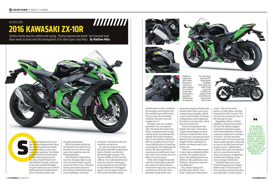 2016 Kawasaki Zx-10r