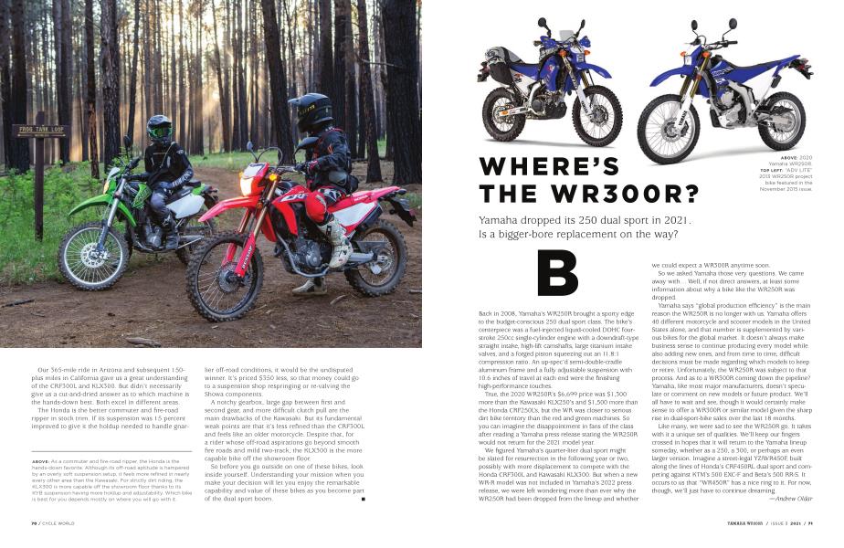 WHERE'S THE WR300R?